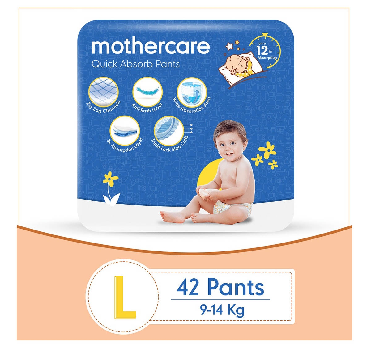 Mothercare | Mothercare Quick Absorb Diaper Pants Large- 42 Pcs 1