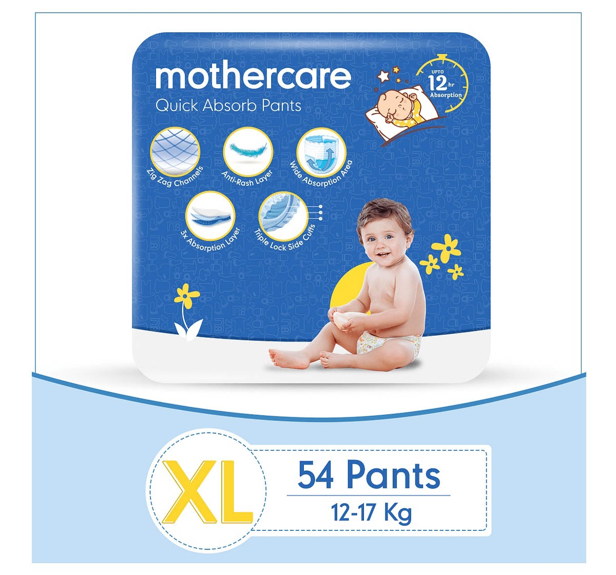 Mothercare | Mothercare Quick Absorb Diaper Pants Extra Large- 54 Pcs 1