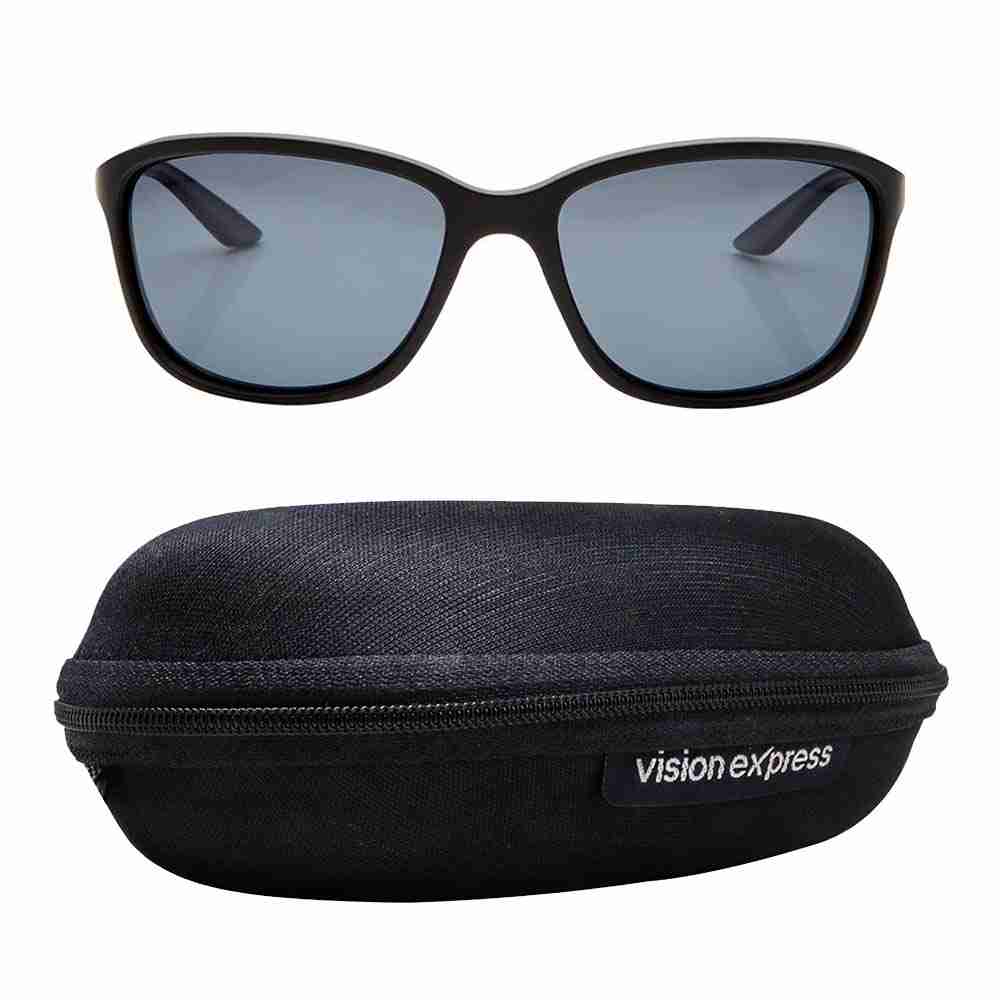 Wrap Polarised Lens Grey Solid Full Rim Medium Vision Express 21688P Sunglasses