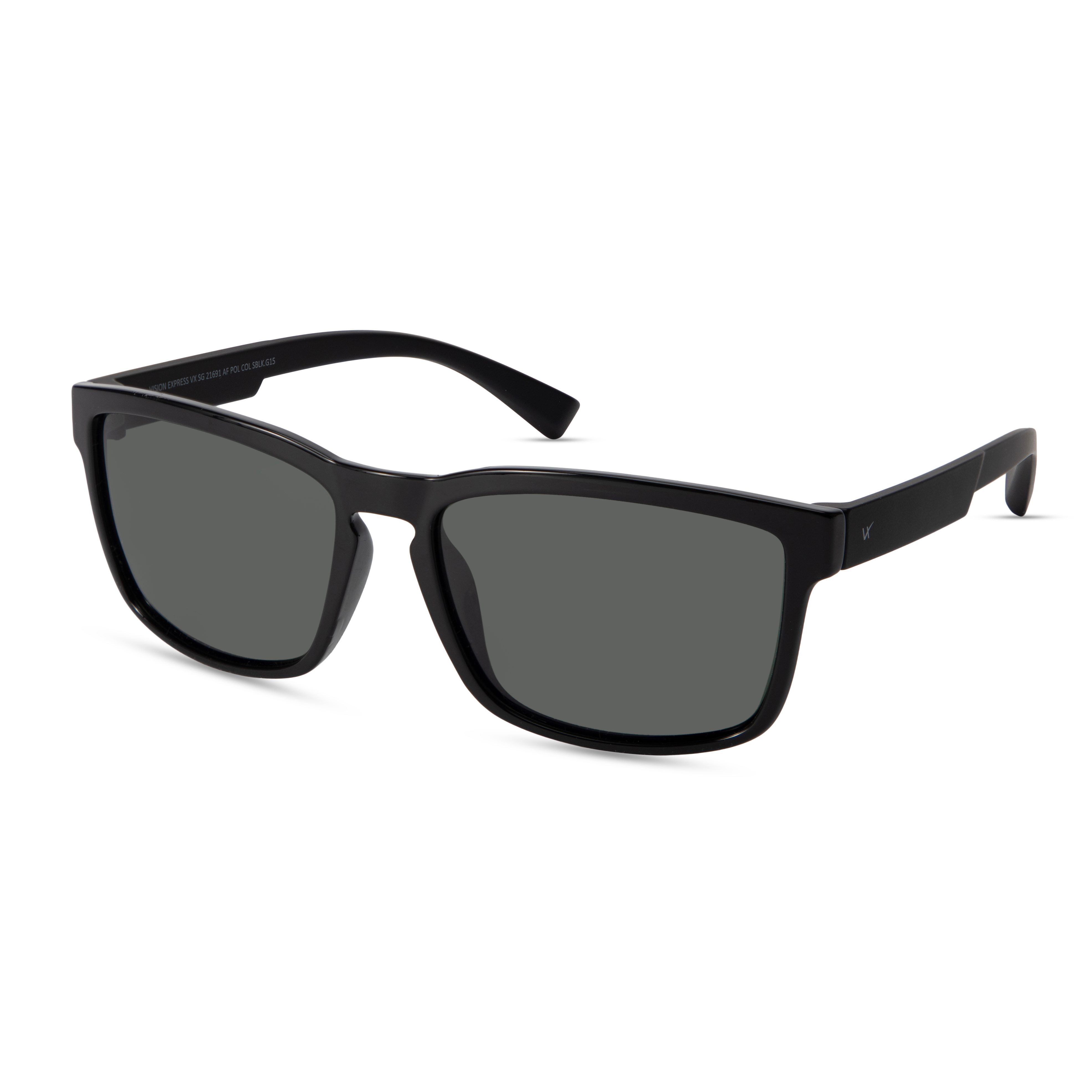 Black Rectangle Sunglasses for Men