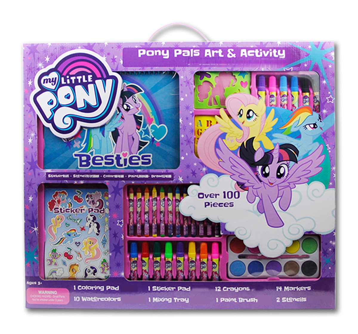 8pc Set My Little Pony Licensed Art Supplies Non-Toxic Mini Felt Marker Sets  for Kids 