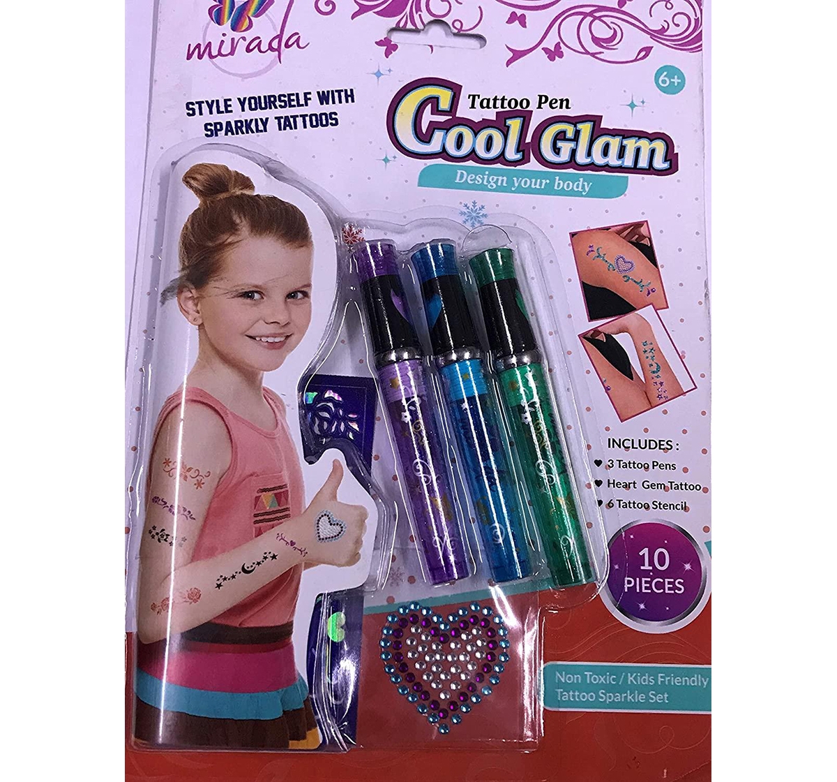 Mirada | Mirada : Tattoo Pens –  Cool Glam DIY Art & Craft Kits for Kids age 3Y+ 1