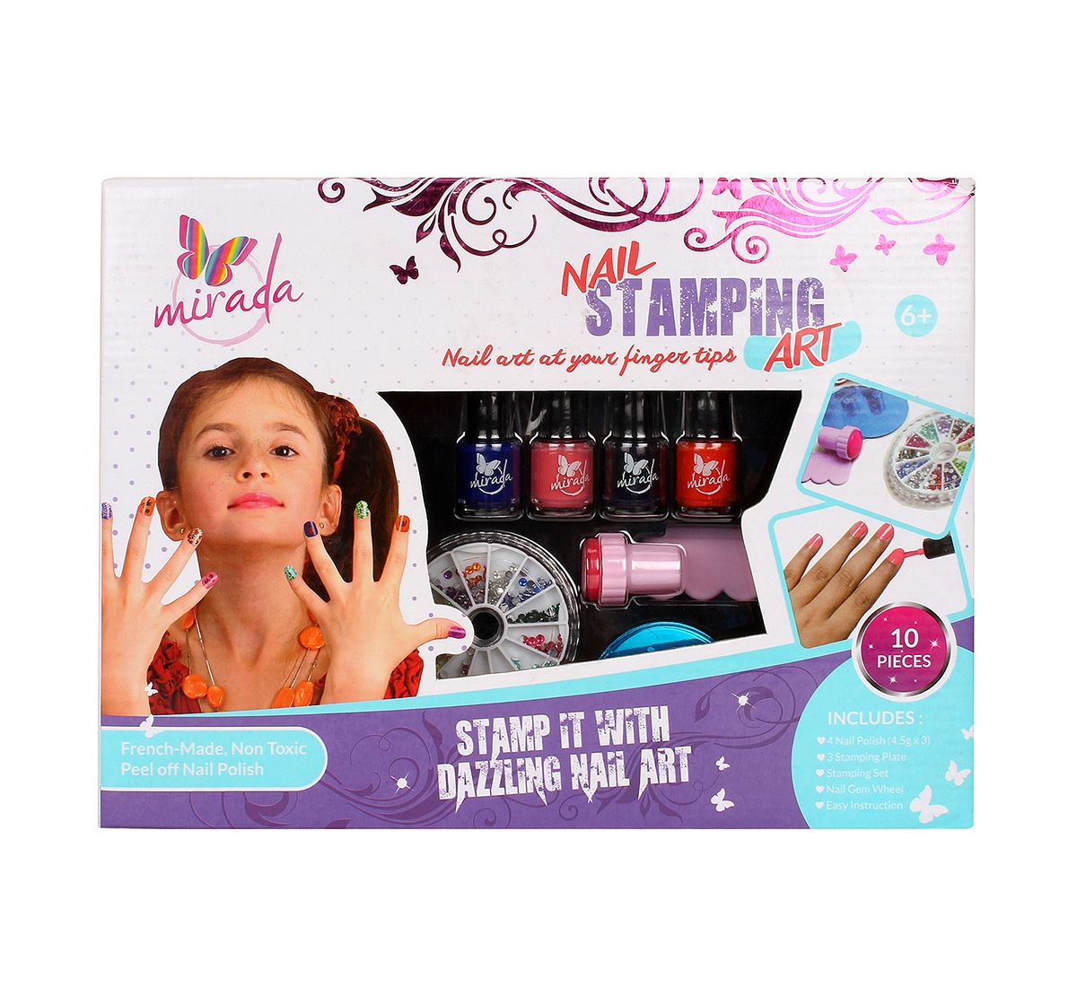 Mirada | Mirada Nail Stamping -10Pcs DIY Art & Craft Kits for Girls age 6Y+  0