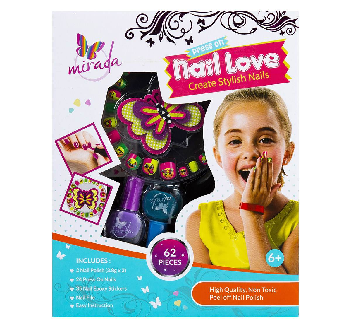Mirada Press on nails Multicolor 6Y+