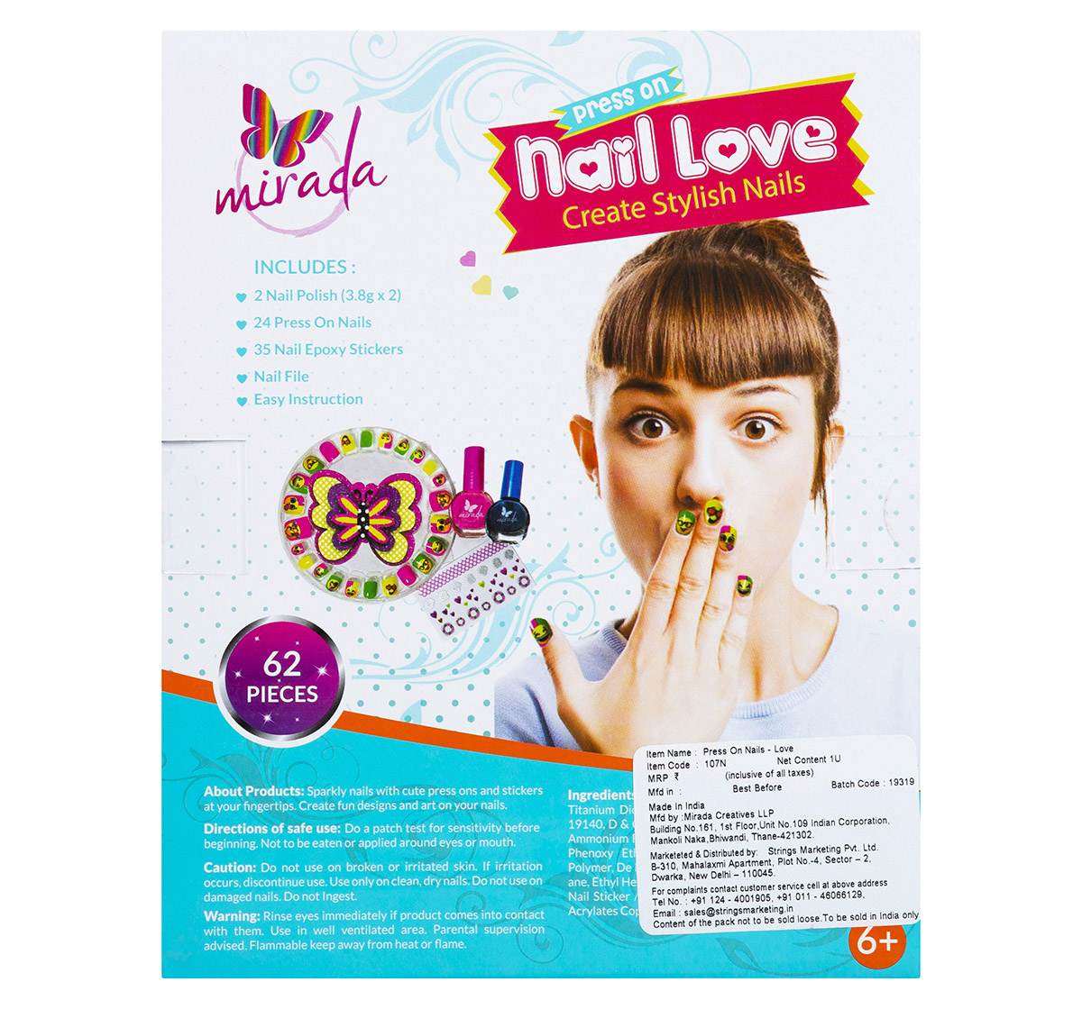 Mirada Press on nails Multicolor 6Y+