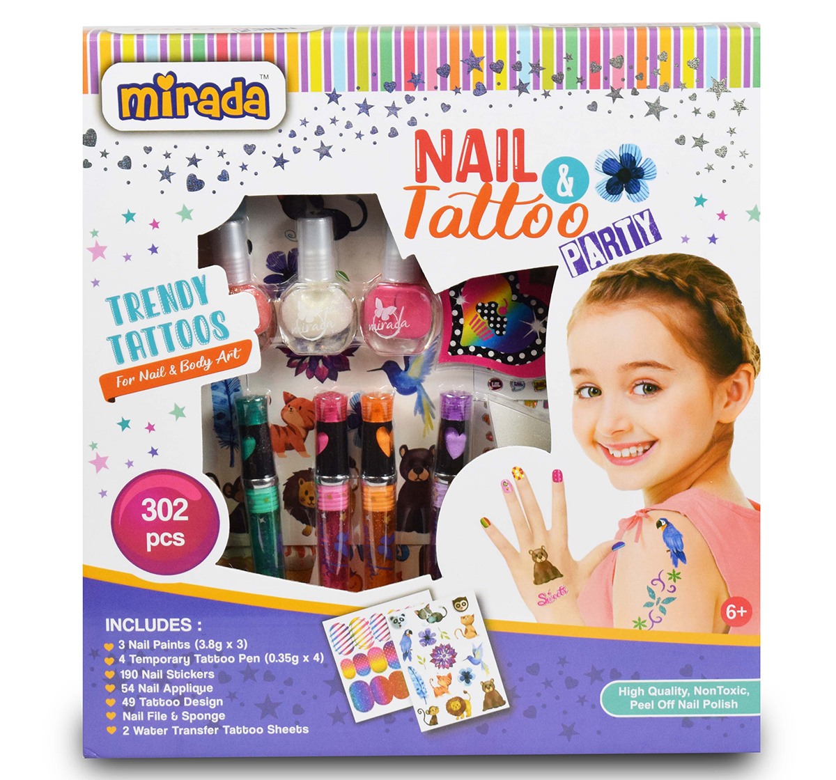 Mirada Nail & tattoo party Multicolor 6Y+