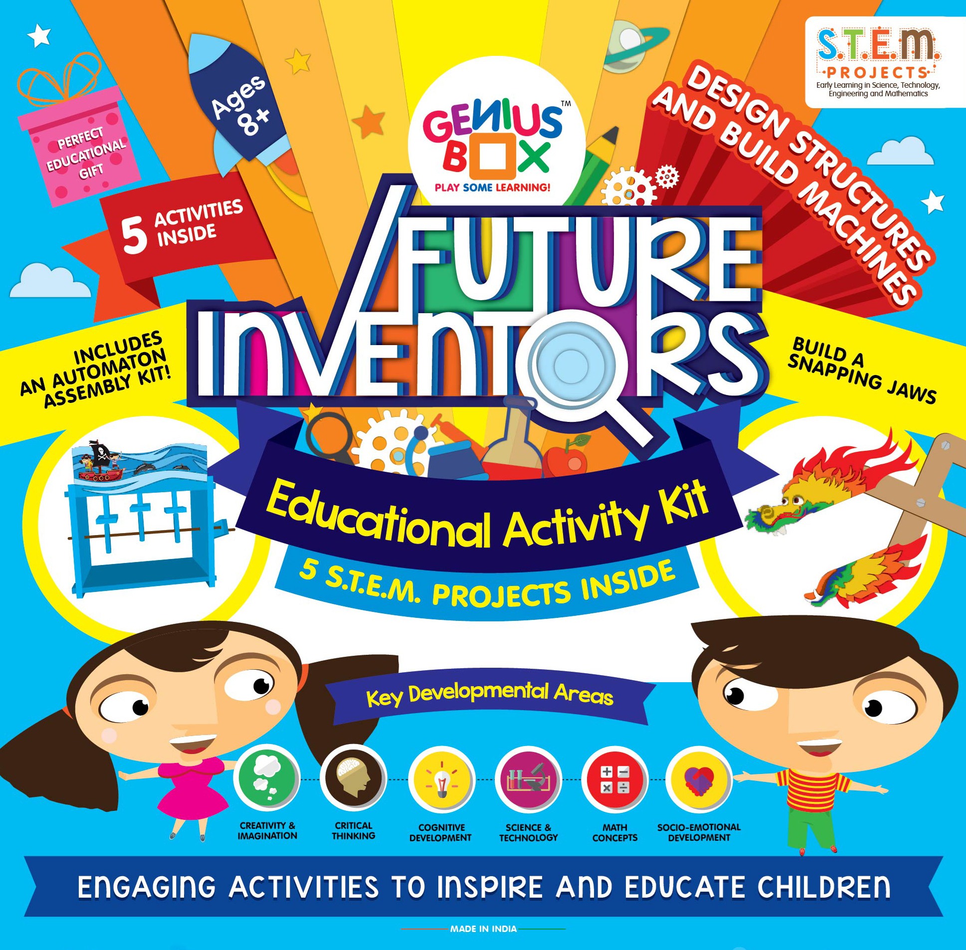 Genius Box Future Inventors -5 Projects Science Kits for Kids age 5Y+