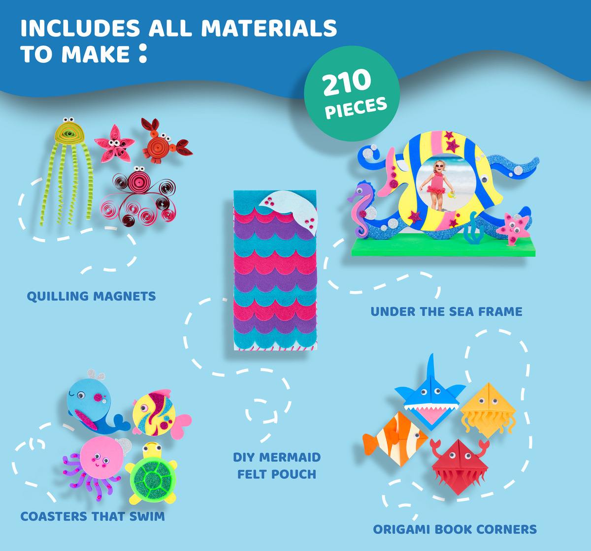 Jack in The Box Under the Sea 6-in-1 DIY  Art & Craft Kits for Kids age 3Y+