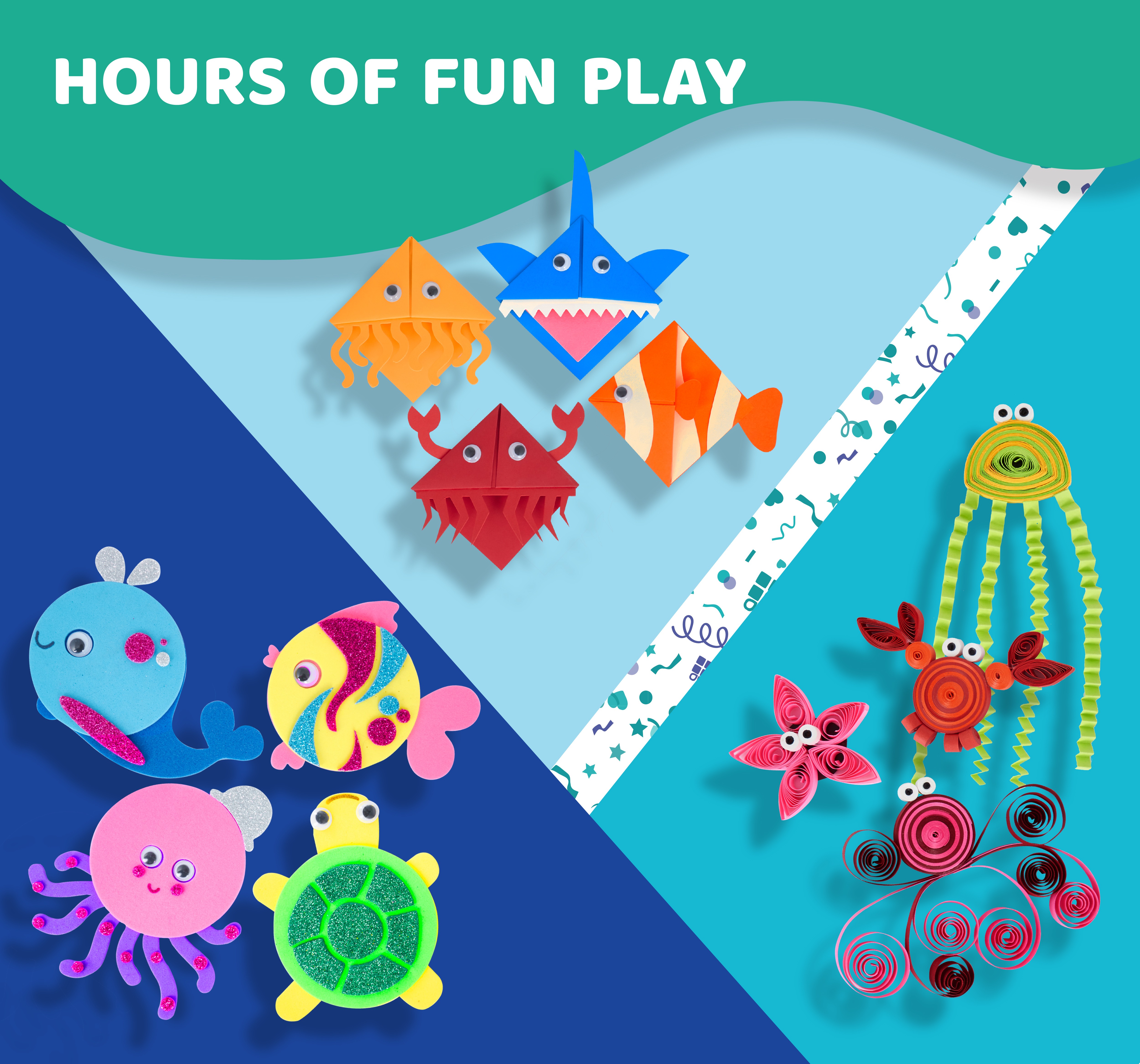 Jack in The Box Under the Sea 6-in-1 DIY  Art & Craft Kits for Kids age 3Y+