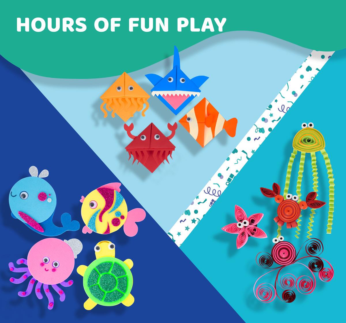 Jack in The Box Under the Sea 6-in-1 DIY  Art & Craft Kits for Kids age 3Y+