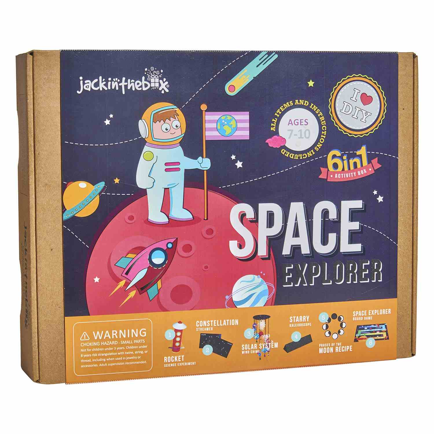 Jack In The Box Space Explorer 6-in-1 DIY Craft Box DIY Art & Craft Kits for Kids age 7Y+