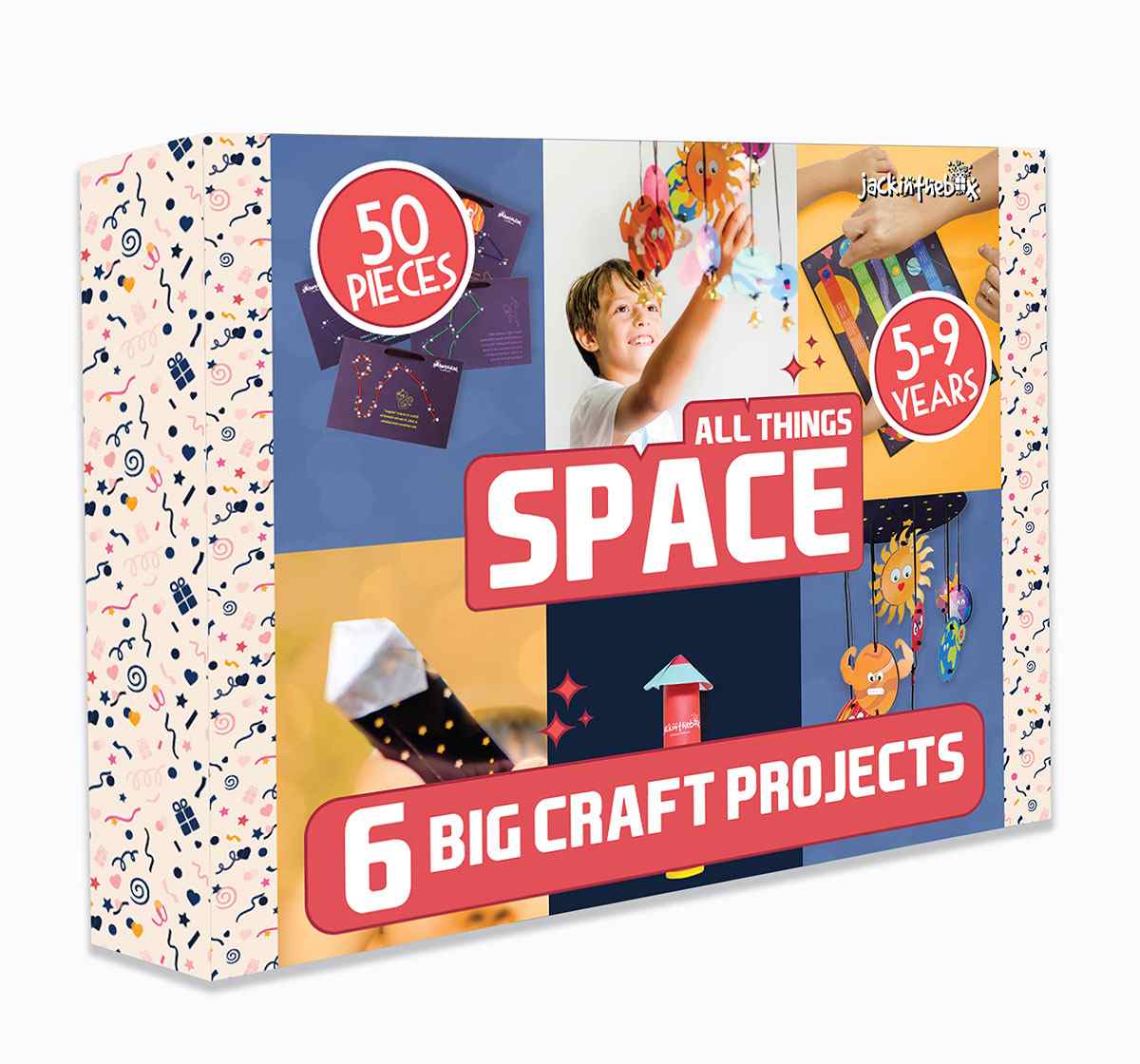 Jack In The Box Space Explorer 6-in-1 DIY Craft Box DIY Art & Craft Kits for Kids age 7Y+