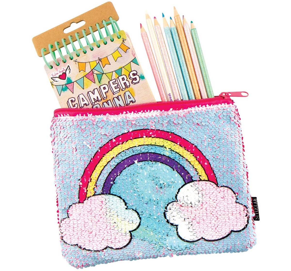 Fashion Angels | Fashion Angels Sequin Unicorn/Rainbow Pencil Pouch & Boxes for Girls age 6Y+ 3