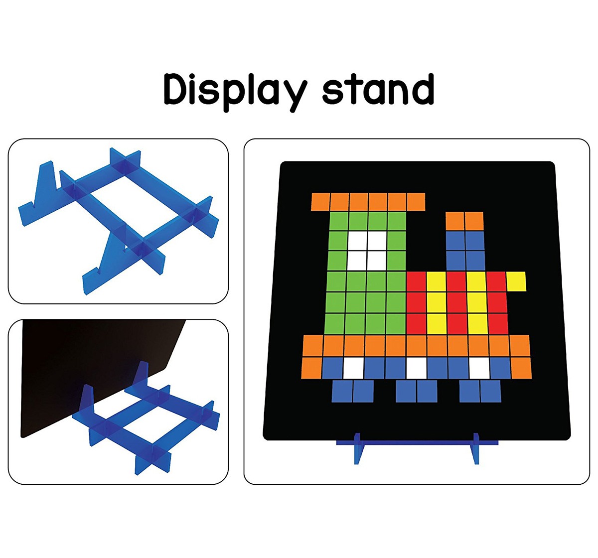 Play Panda Magnetic Puzzles : Squares With 250 Colorful Magnets, 100 Puzzle Book, Magnetic Board And Display Stand Puzzles for Kids Age 5Y+