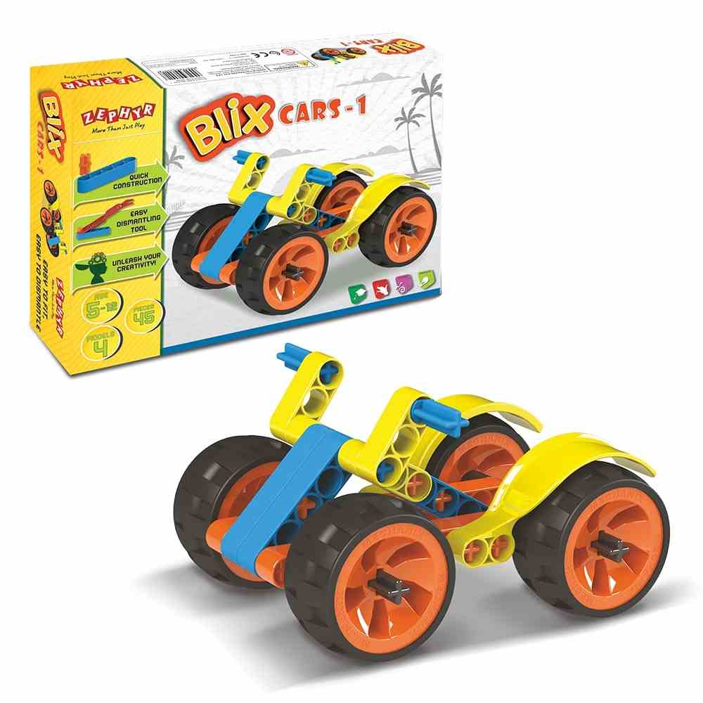 Zephyr Blix - Cars - 1 DIY, Educational, Learning, STEM, Building And Construction Toys, Multicolour, 8Y+