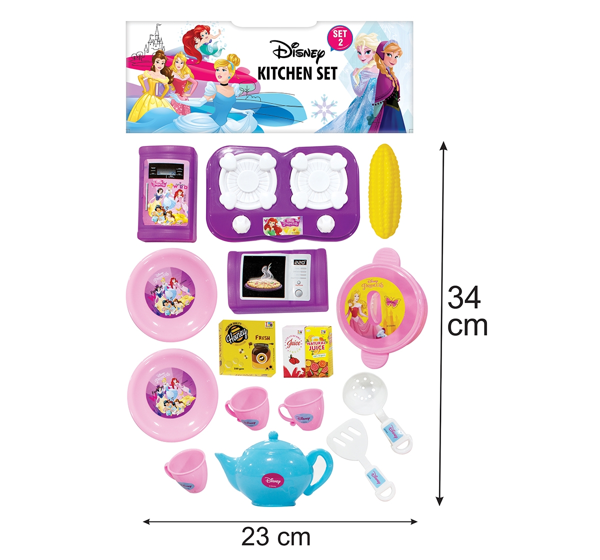 DISNEY | Disney Princess Kitchen set of 16 pcs. role play toys for kids, 3Y+ 3