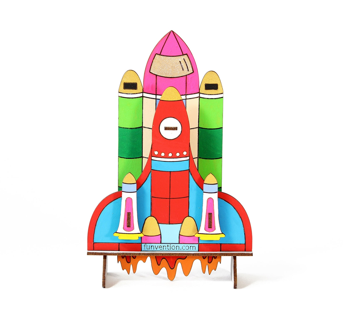 Funvention | Funvention 3D Coloring Model - Space Shuttle Stem for Kids Age 4Y+ 4