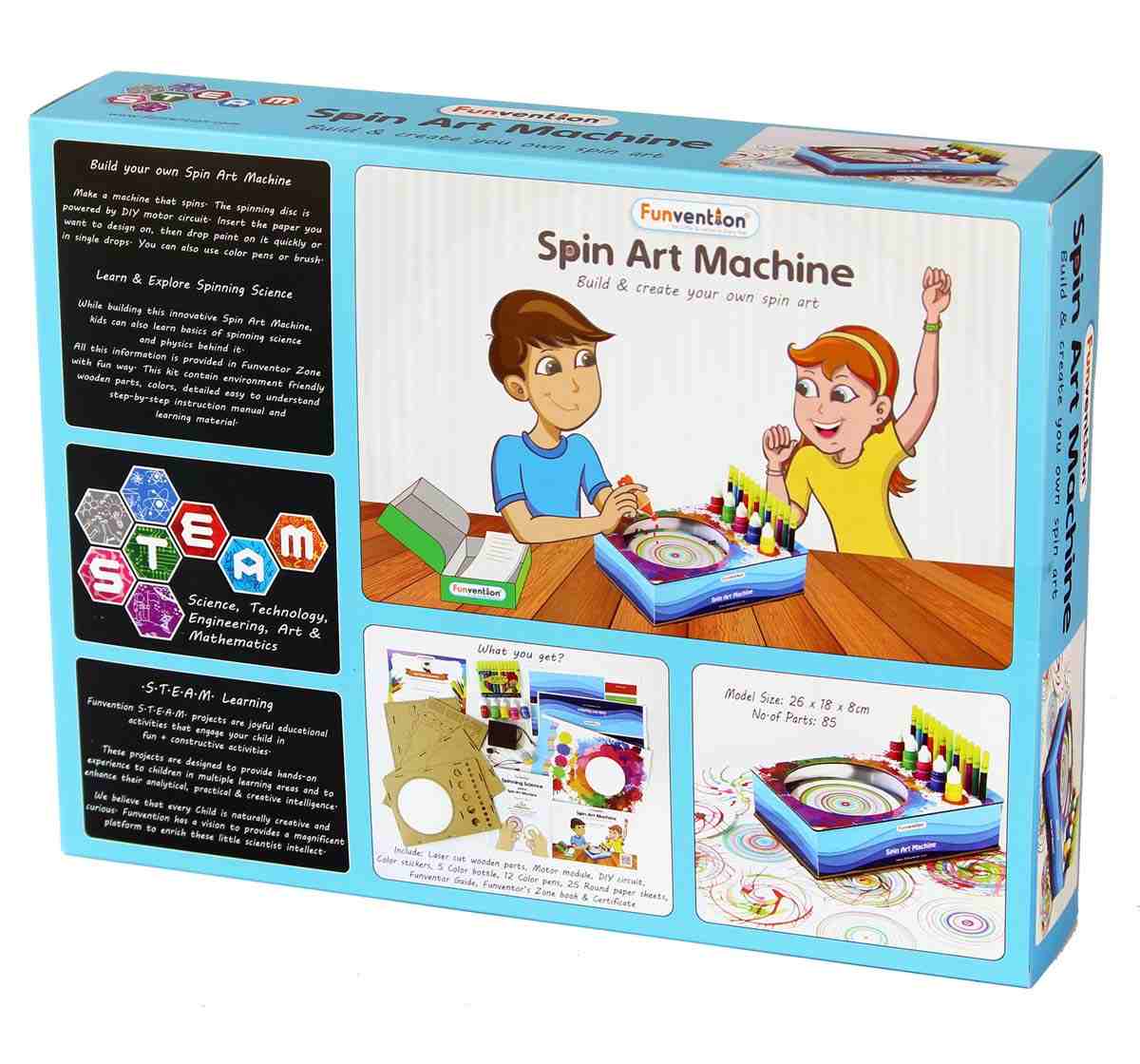 Funvention Spin Art Machine Stem for Kids Age 8Y+