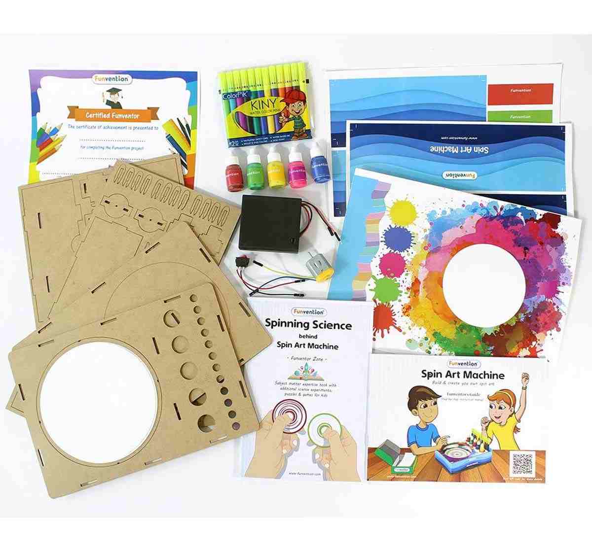 Funvention Spin Art Machine Stem for Kids Age 8Y+