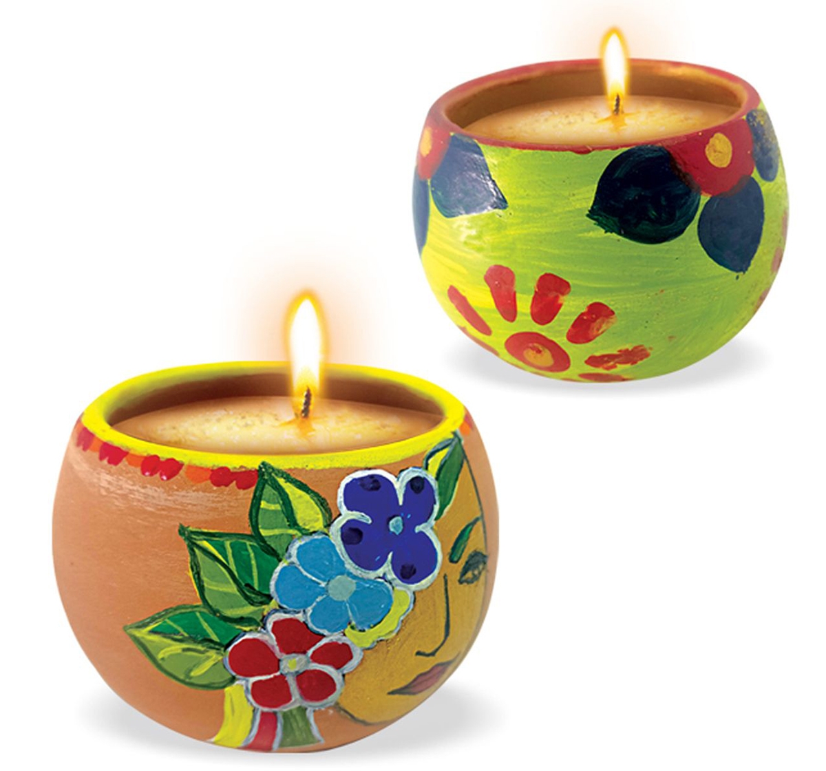 Toy Kraft | Toy Kraft Artistic Candle Pots, Multicolor, 8Y+ 2