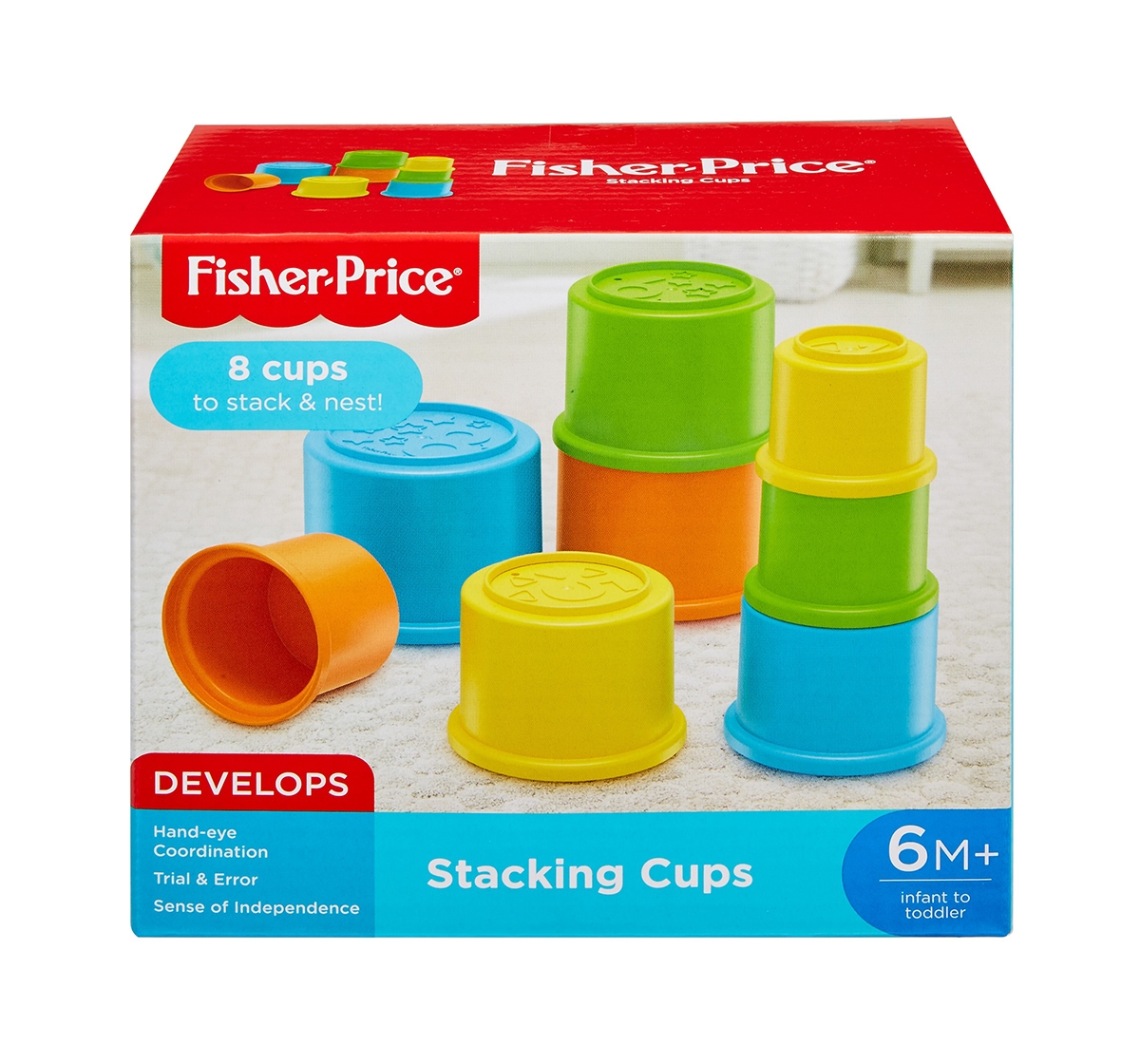 Fisher-Price | Fisher Price Stacking Cups Activity Toys for Kids age 6M+  3