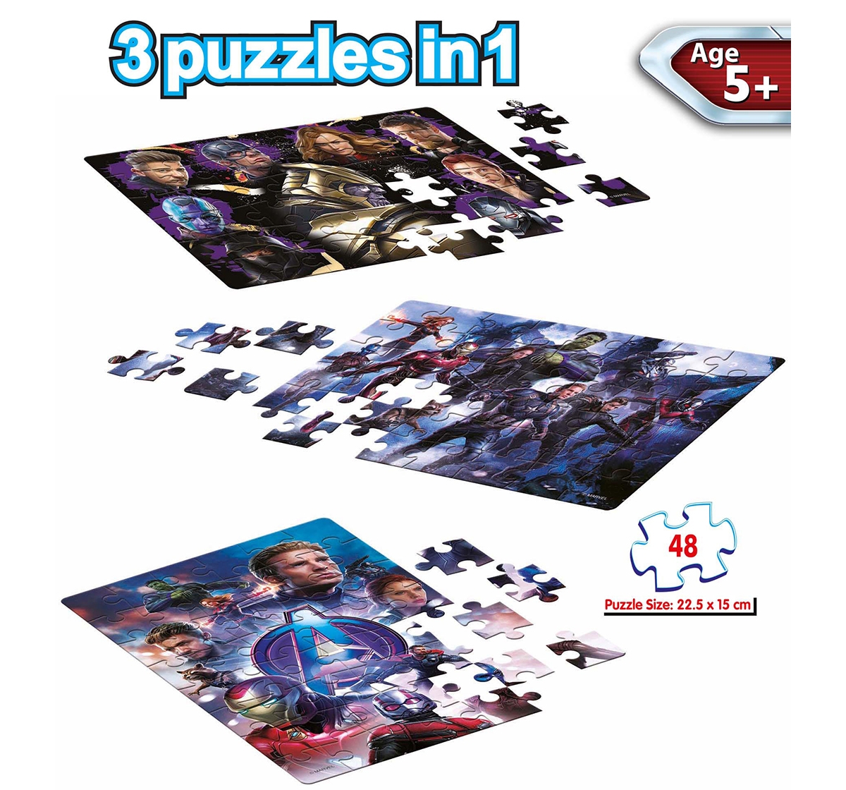 Frank | Frank Avengers End Game 3 In 1 Puzzle for Kids age 5Y+  1