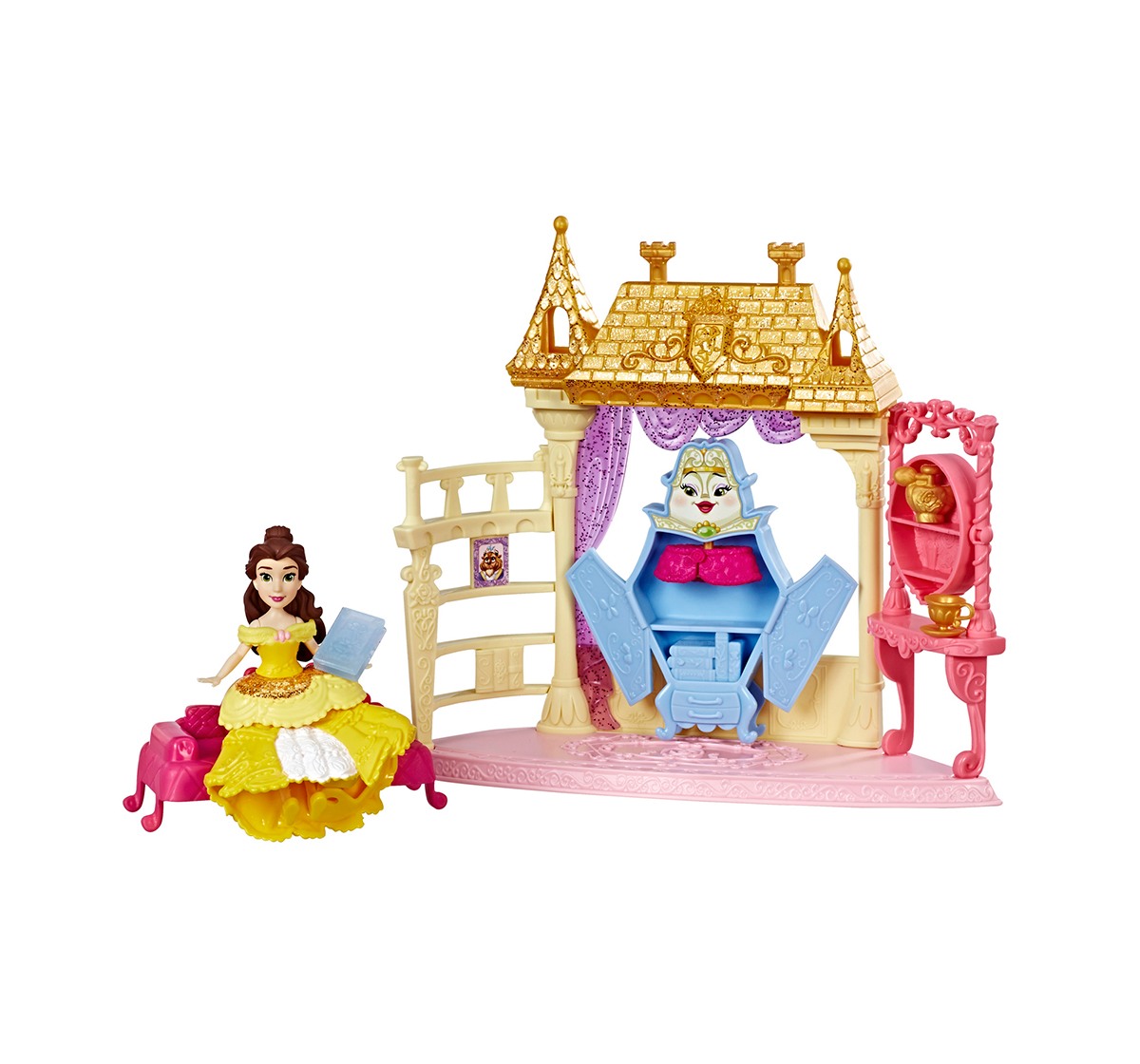 Disney Princess Royal Chambers Playset And Belle Doll & Accessories for Girls age 3Y+