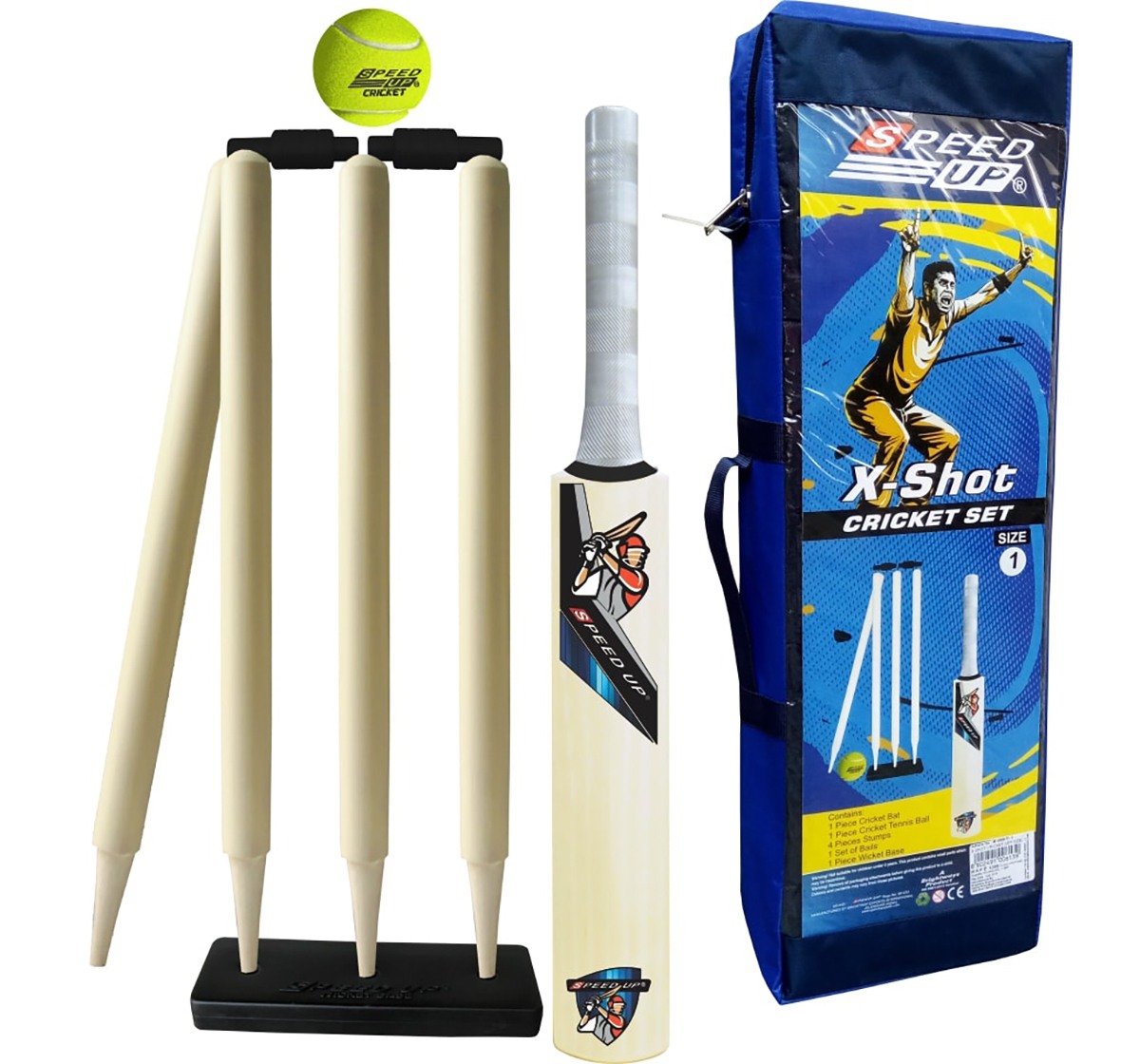 Speed Up Wooden Cricket Set for Kids age 5Y+