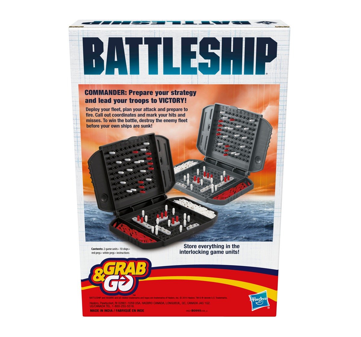 Hasbro Battleship Grab and Go Game Multicolor 8Y+