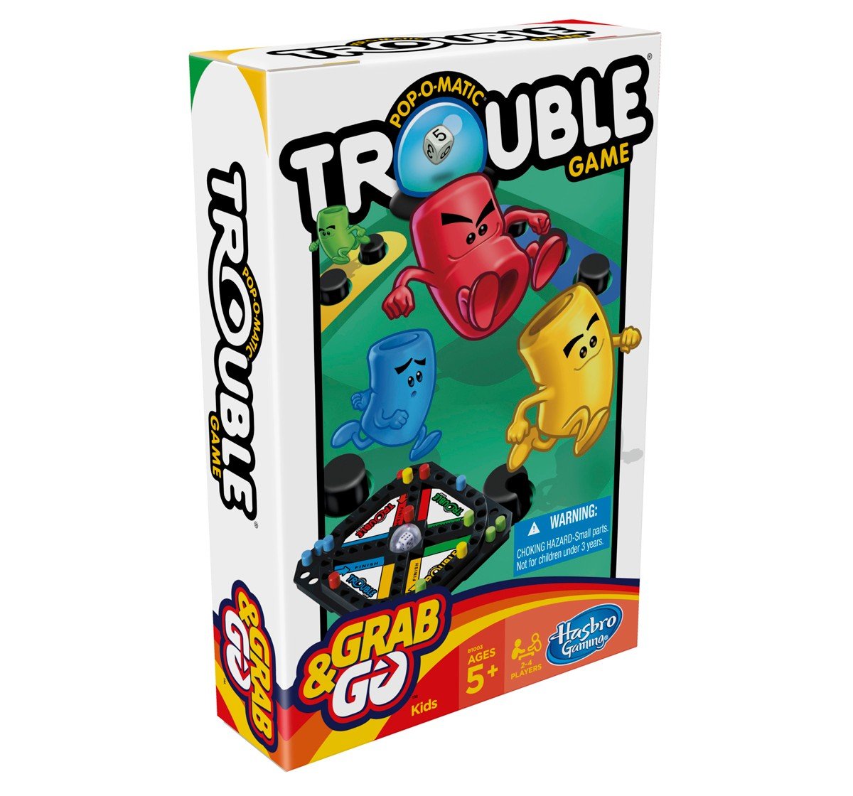 Hasbro Gaming Pop O Matic Trouble Grab and Go Game Multicolor 8Y+
