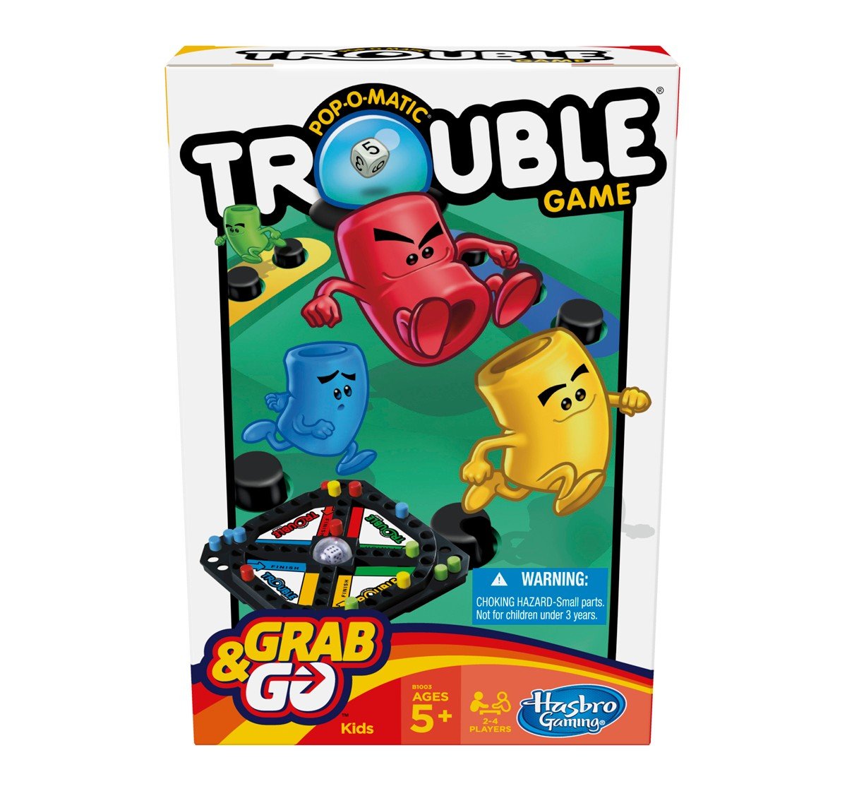 Hasbro Gaming Pop O Matic Trouble Grab and Go Game Multicolor 8Y+