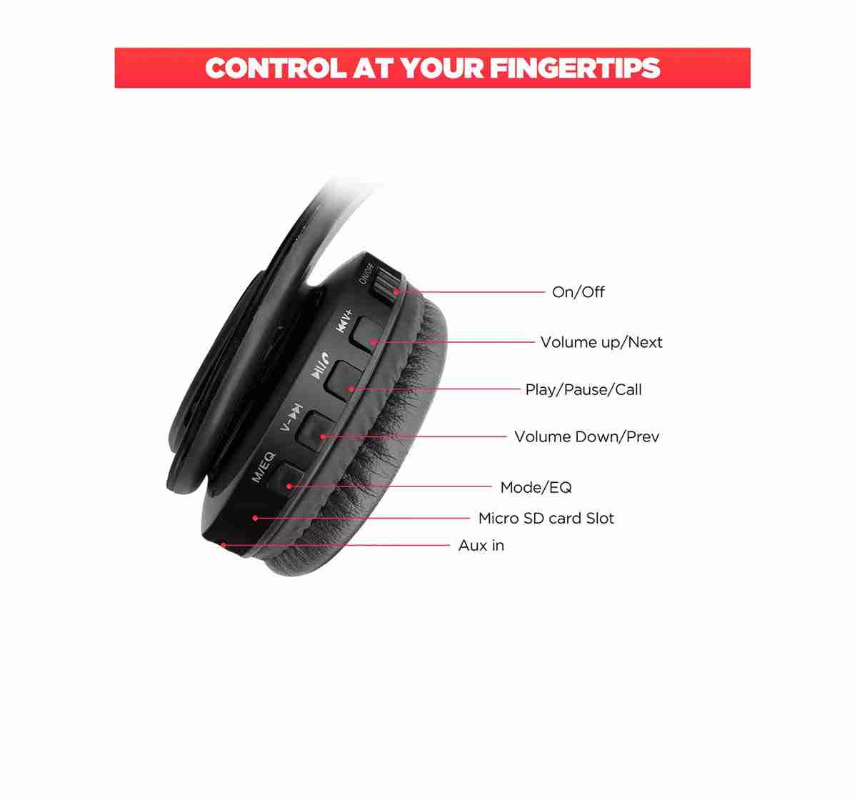 Macmerise The Dark Knight - Decibel Wireless On Ear Headphones Electronics Accessories for Kids Age 13Y+