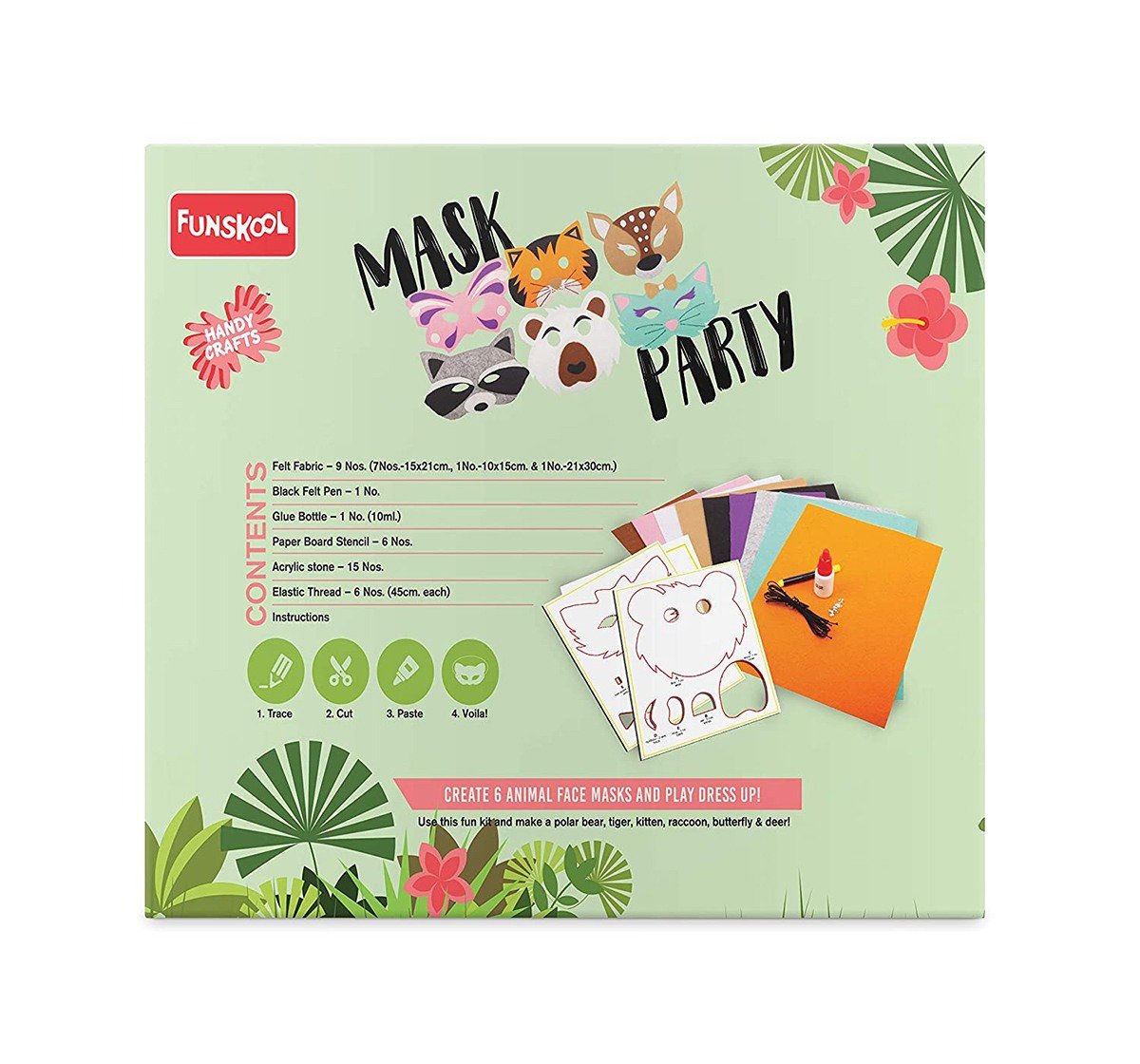 Funskool - Handycrafts Mask Party DIY Art & Craft Kits for Kids age 5Y+