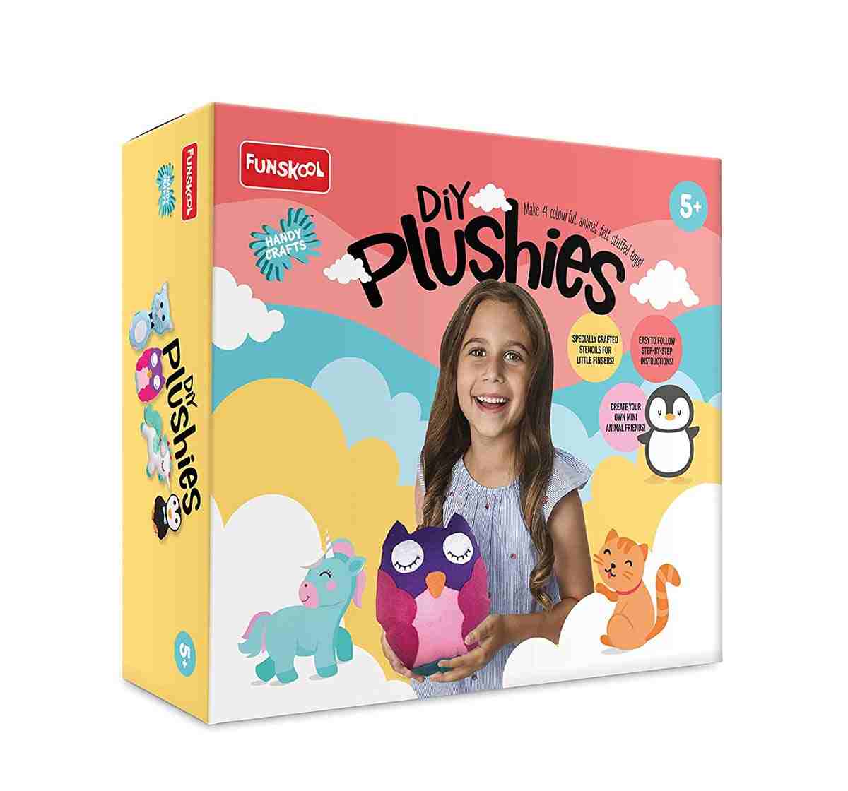 Handycrafts Funskool - DIY Plushies, Art & Craft Kits for Girls age 5Y+
