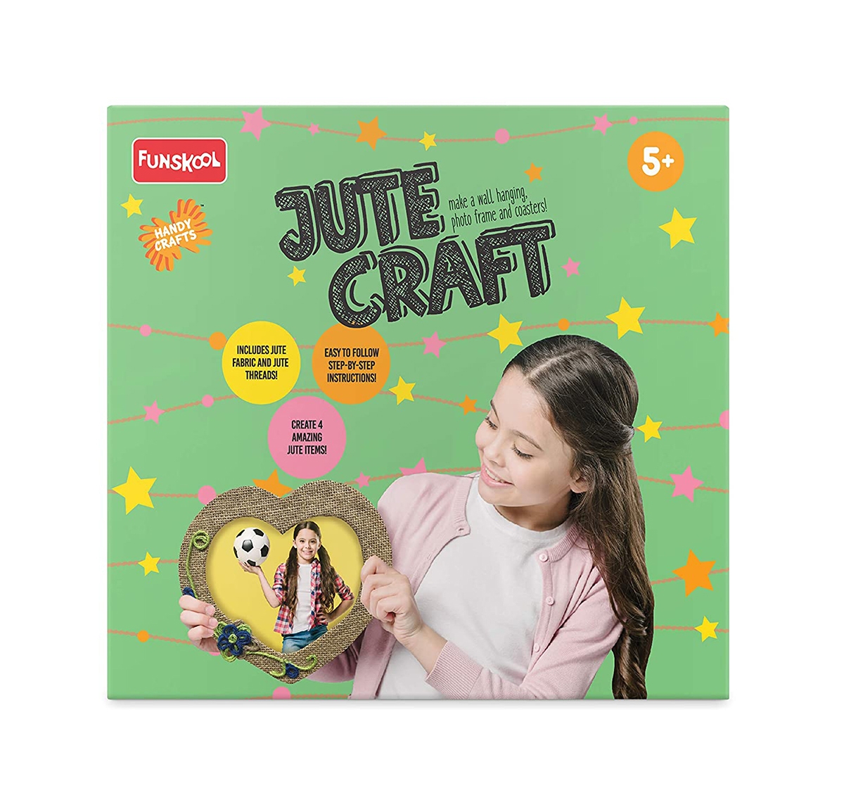 Funskool |  Funskool - Handycrafts Jute Craft DIY Art & Craft Kits for Girls age 5Y+  1