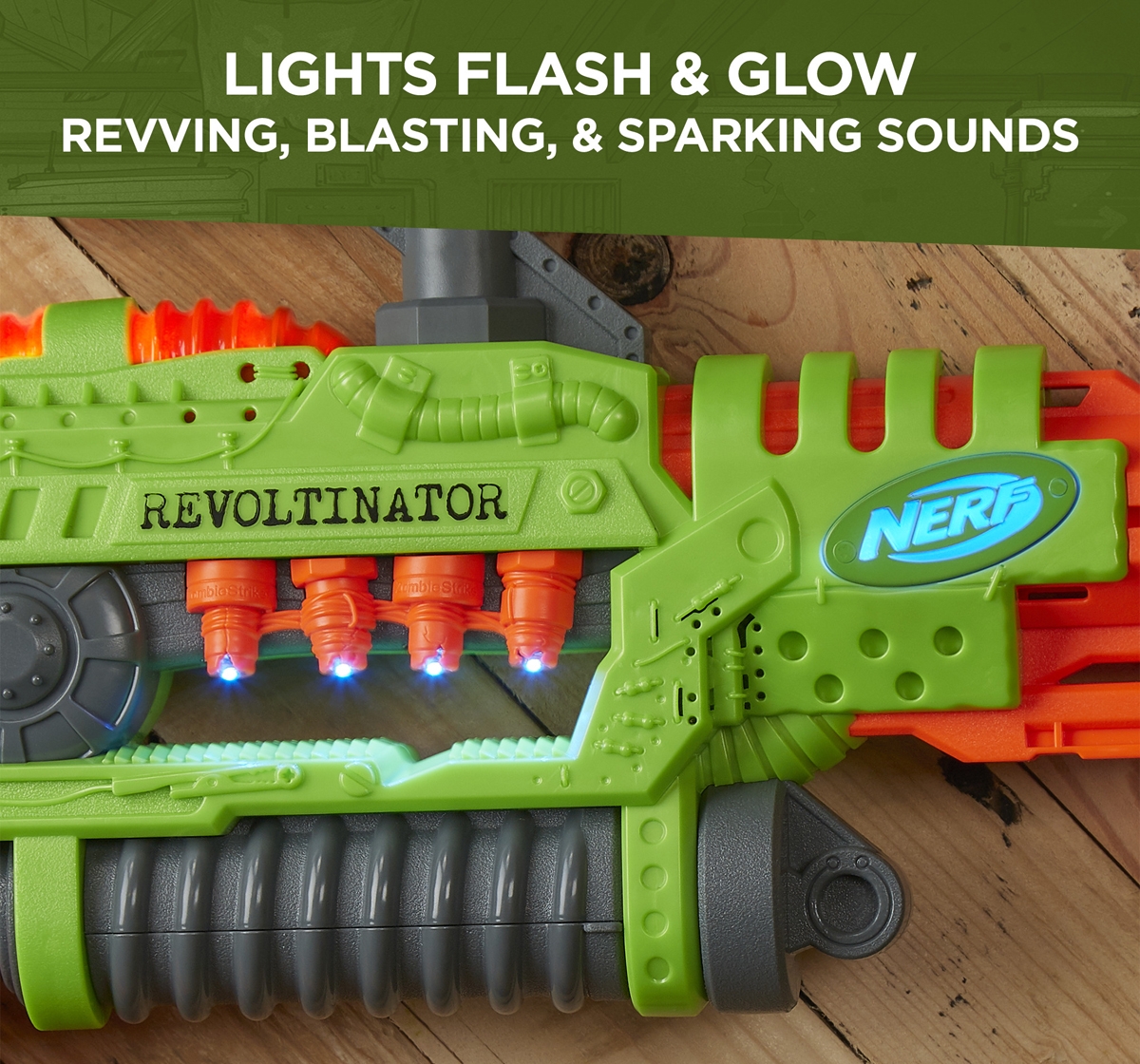 Nerf | Nerf Revoltinator Zombie Strike Toy Blaster for kids 8Y+, Multicolour 2