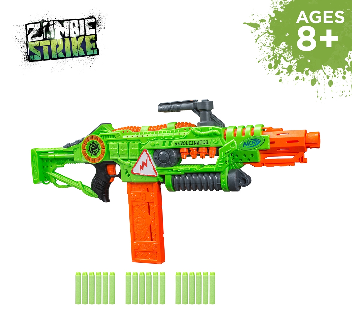 Nerf | Nerf Revoltinator Zombie Strike Toy Blaster for kids 8Y+, Multicolour 0