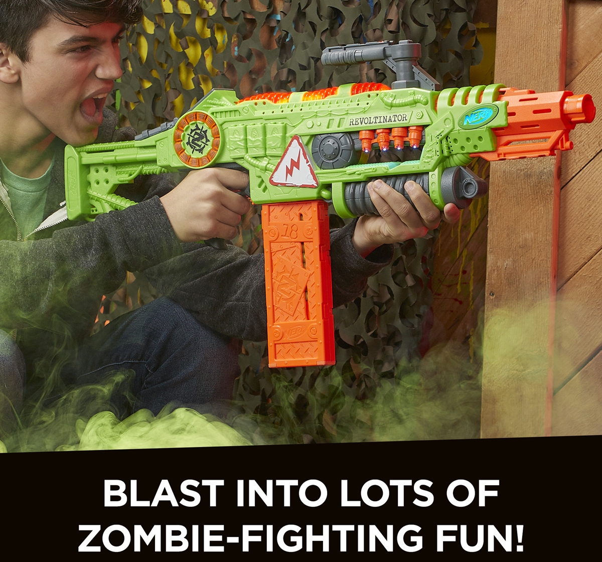 Nerf | Nerf Revoltinator Zombie Strike Toy Blaster for kids 8Y+, Multicolour 4