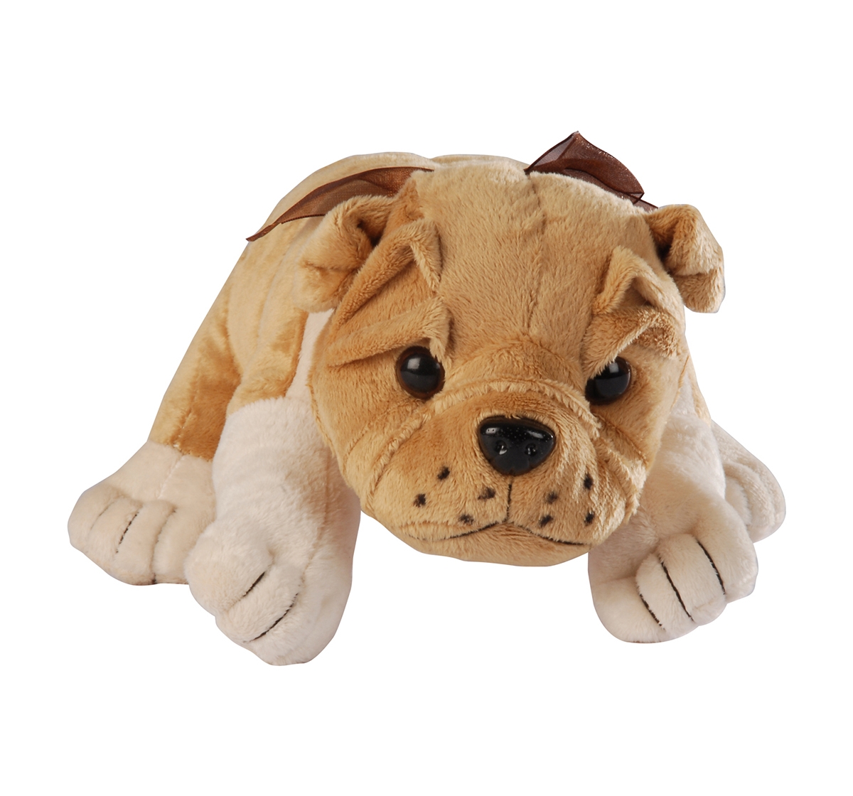 Soft Buddies | Soft Buddies Lying Bull Dog Large Quirky Soft Toys for Kids age 3Y+ - 37 Cm (Brown) 2