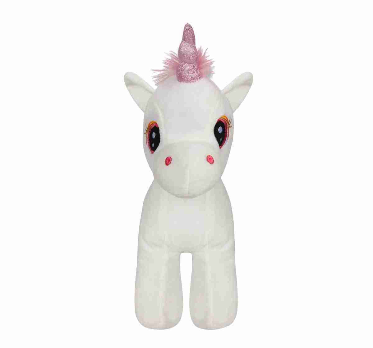 Fuzzbuzz Standing Unicorn - White - 28Cm Quirky Soft Toys for Kids Age 0M+ - 28 Cm (White)