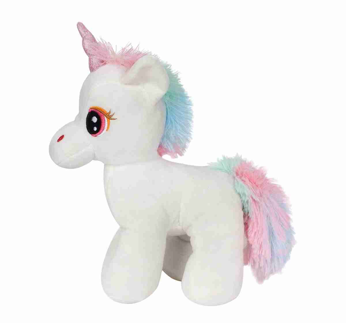 Fuzzbuzz Standing Unicorn - White - 28Cm Quirky Soft Toys for Kids Age 0M+ - 28 Cm (White)