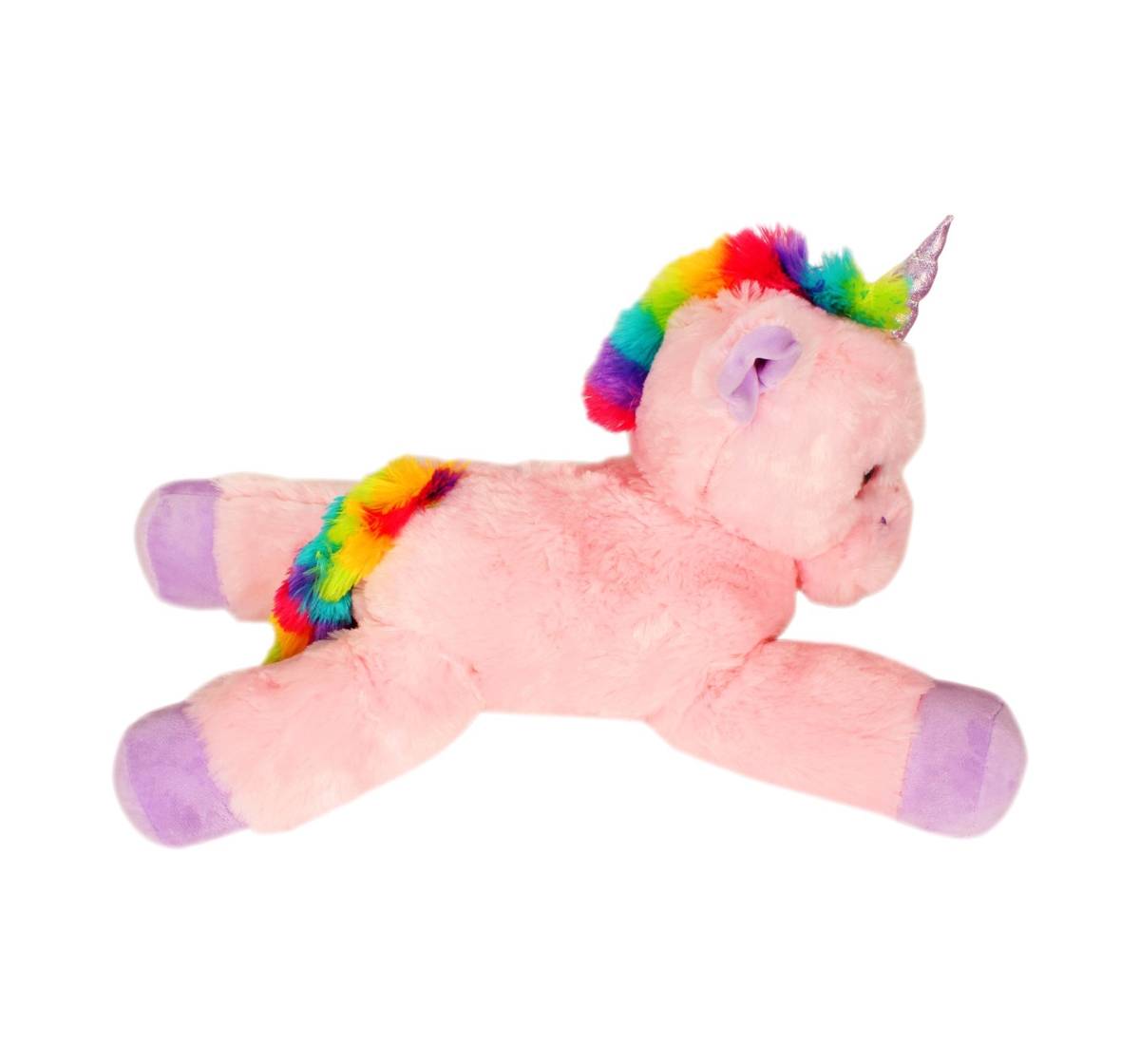 Fuzzbuzz | Fuzzbuzz Lying Unicorn Plush - Pink - 53Cm Quirky Soft Toys for Kids age 0M+ - 28 Cm (Pink) 1