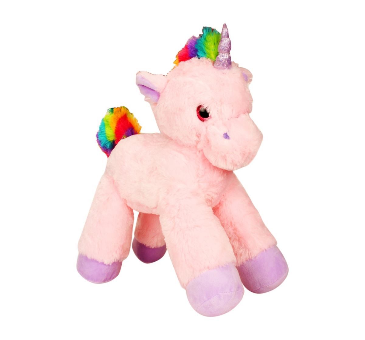 Fuzzbuzz | Fuzzbuzz Lying Unicorn Plush - Pink - 53Cm Quirky Soft Toys for Kids age 0M+ - 28 Cm (Pink) 3