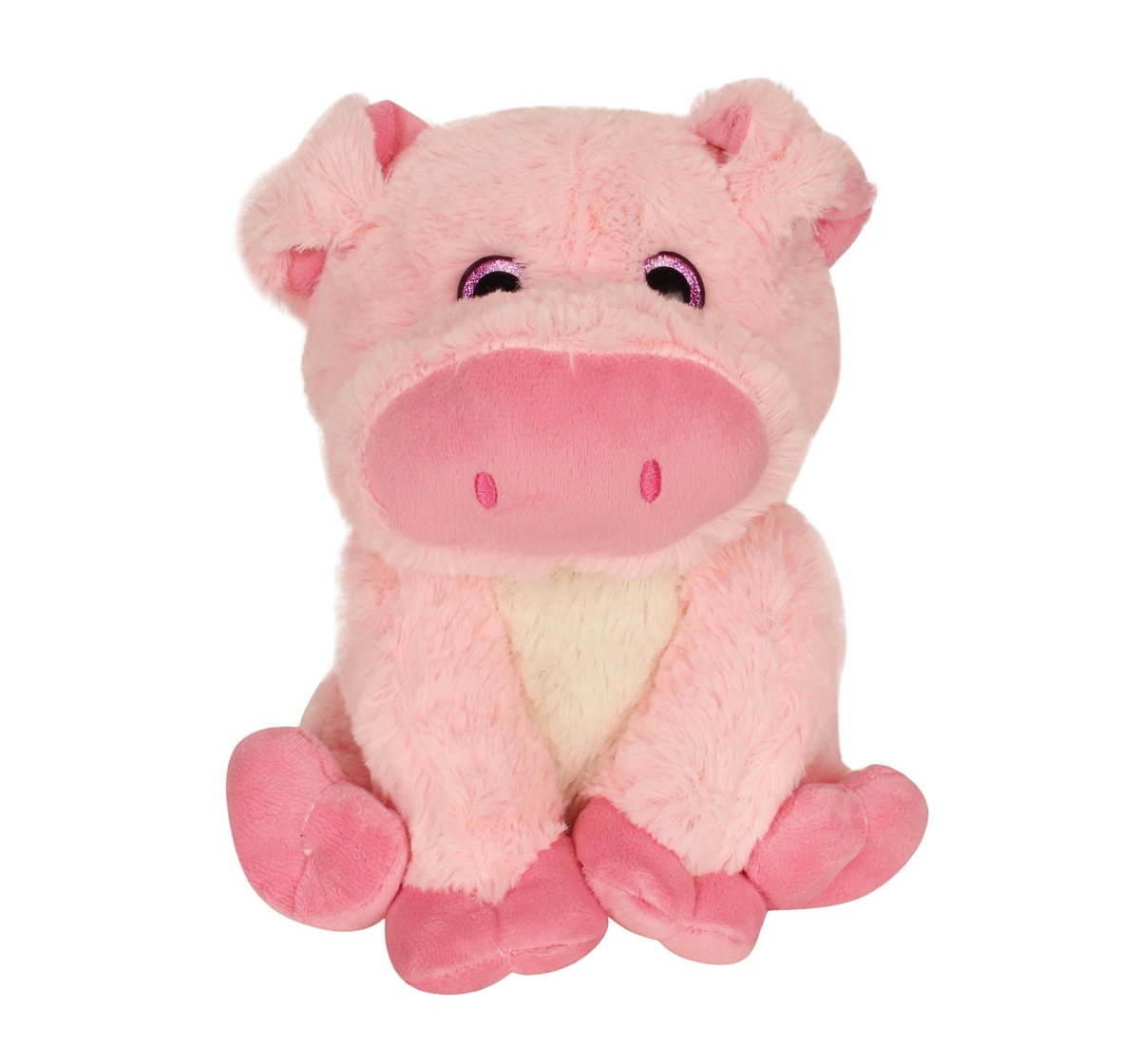 Fuzzbuzz | Fuzzbuzz Sitting Pig - 25Cm Quirky Soft Toys for Kids age 0M+ - 25 Cm (Pink) 4