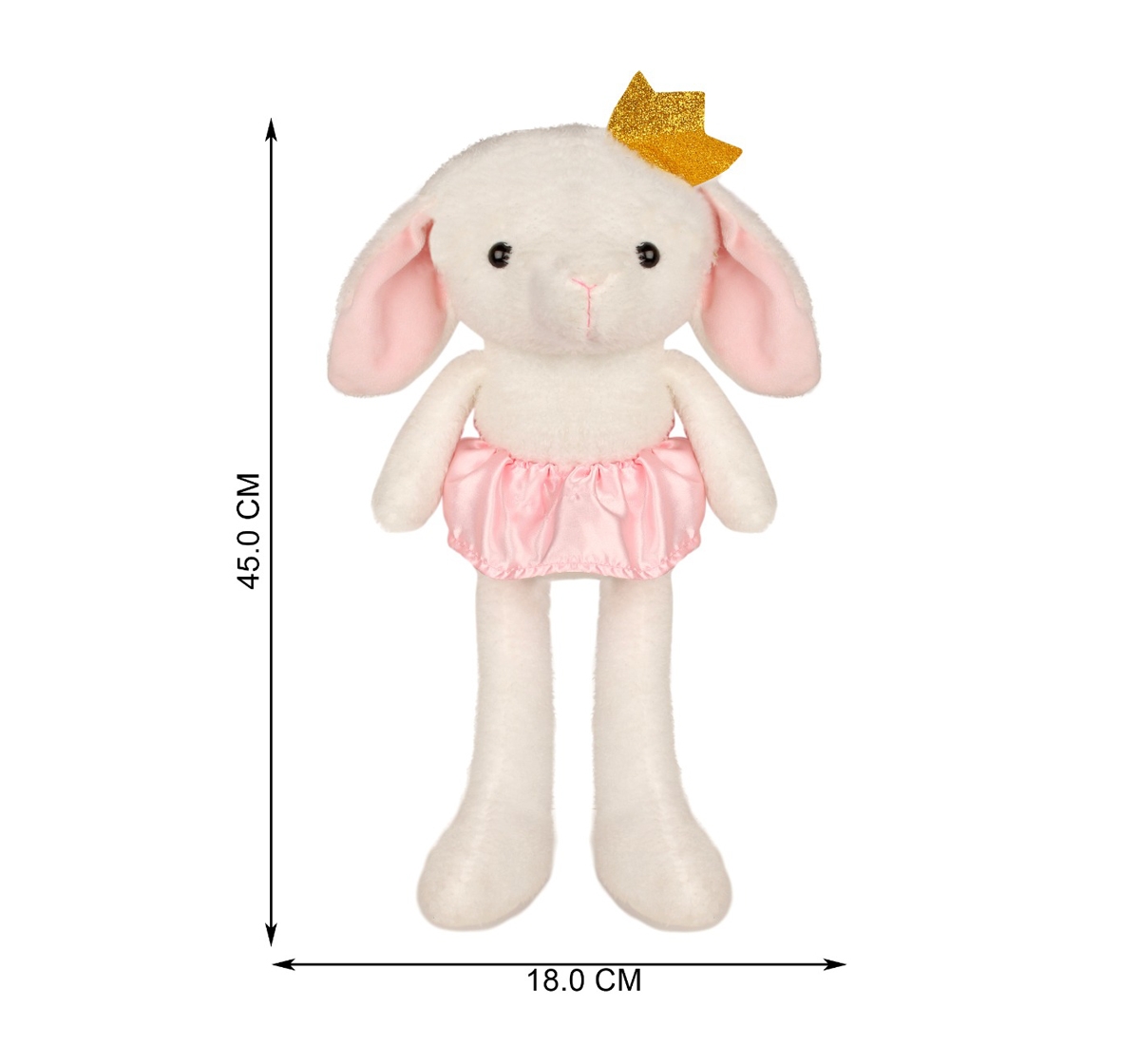 Fuzzbuzz | Fuzzbuzz Rabbit Soft Plush Toy - White - 40Cm Quirky Soft Toys for Kids age 0M+ - 10 Cm (White) 4
