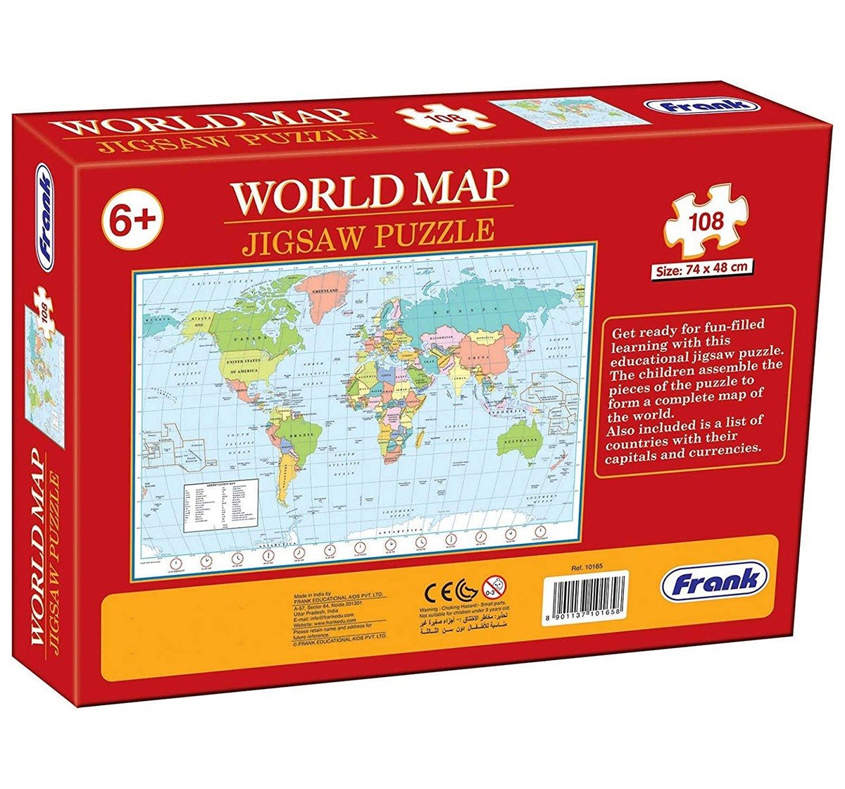Frank 2 In 1 Map Puzzles for Kids age 6Y+