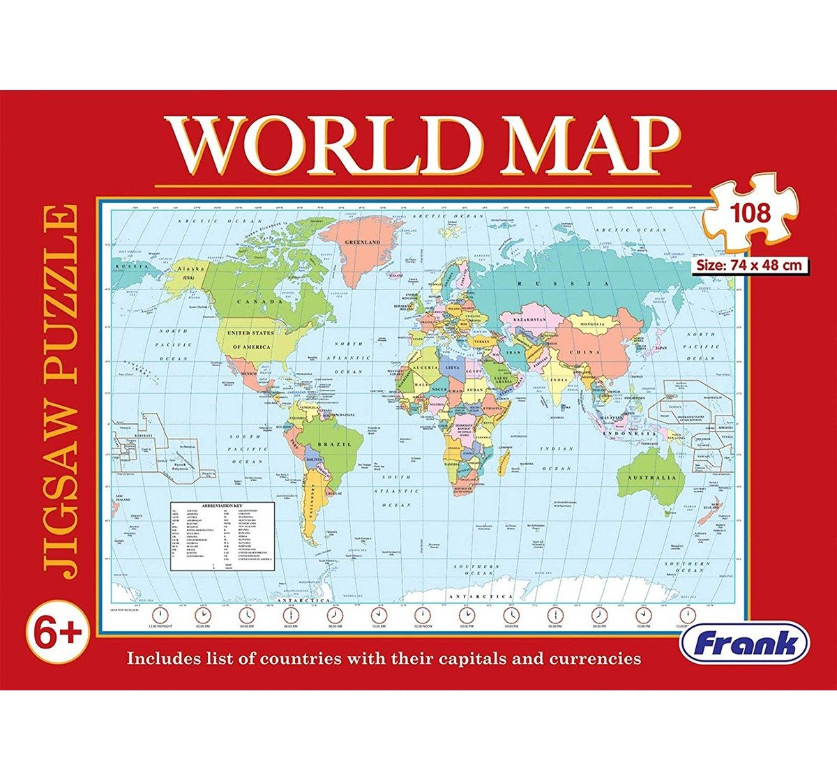 Frank 2 In 1 Map Puzzles for Kids age 6Y+