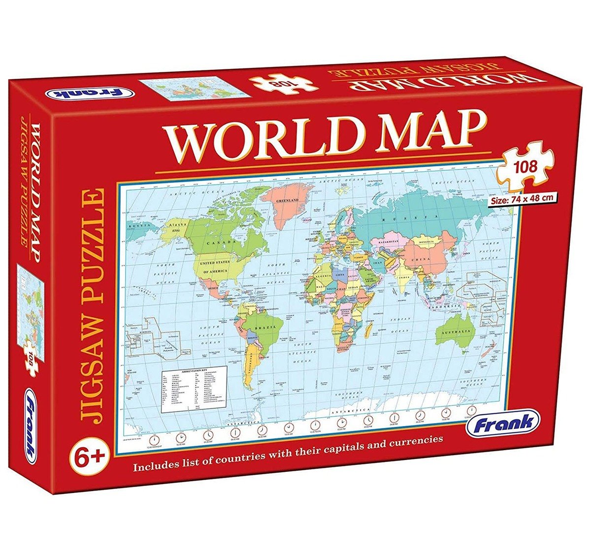 Frank 2 In 1 Map Puzzles for Kids age 6Y+