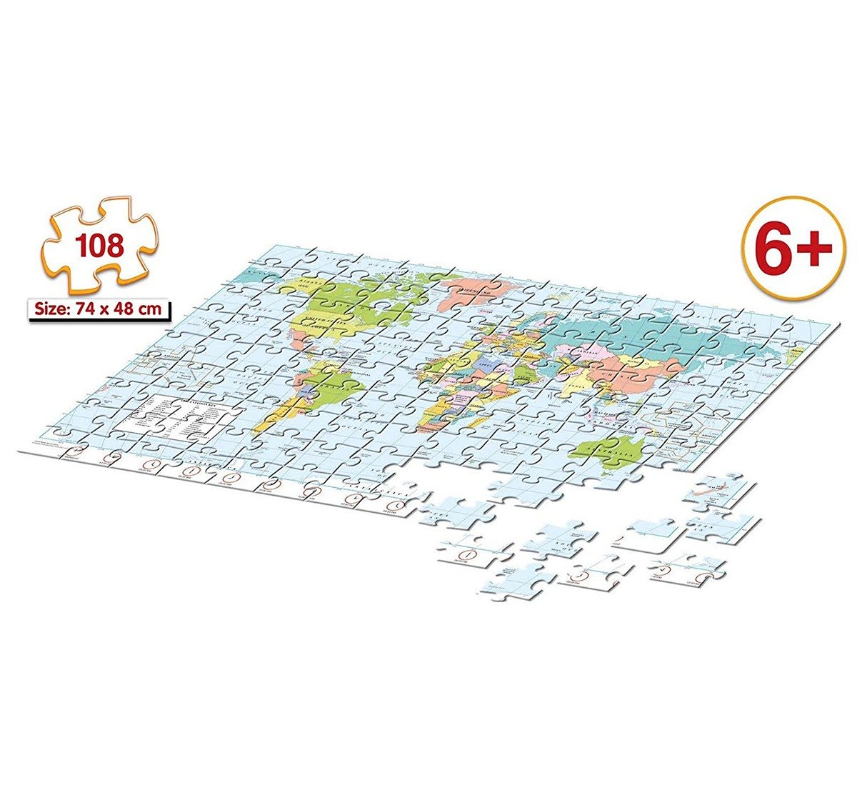 Frank 2 In 1 Map Puzzles for Kids age 6Y+