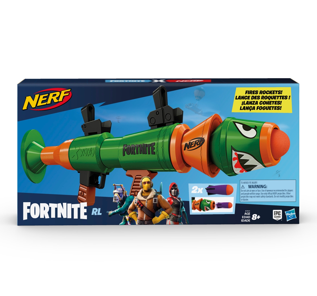 Nerf | Nerf Fortnite RL Blaster Fires Foam Rockets for kids 8Y+, Multicolour 1